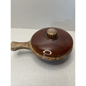 Hull Drip Glaze Individual French Handle Casserole Bowl with Lid 12oz 5"Bowl